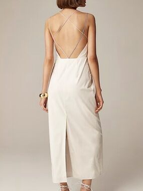 J.Crew x Anna October | NWT! Multi strap cream sheath midi dress